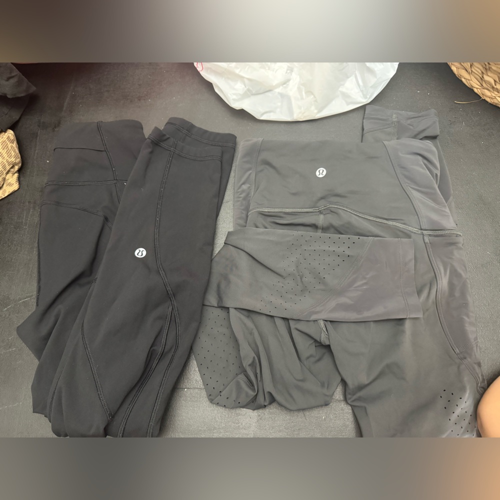 lululemon athletica Black and Gray Leggings